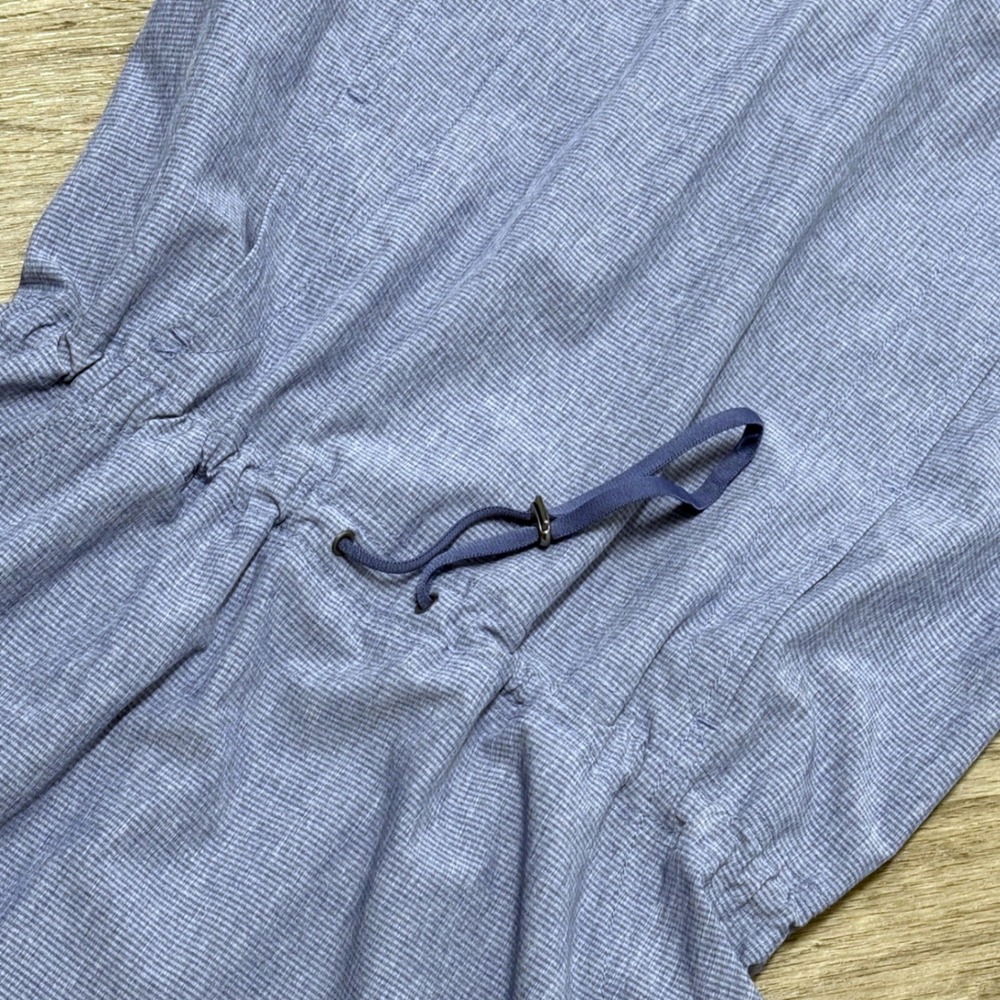 Duluth Trading Co Sol Survivor Tunic Vest Blue Stripe Full Zip Utility Size S - Picture 7 of 8